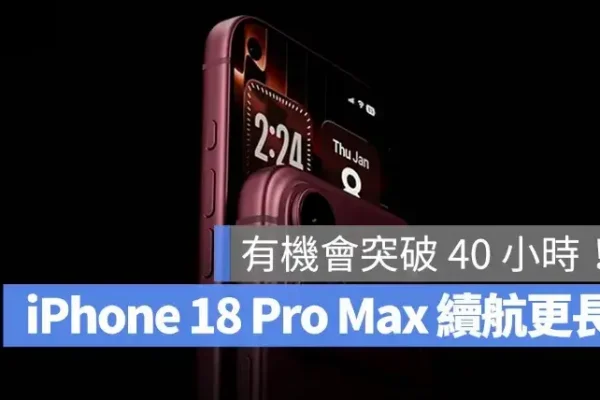 iPhone 18 Pro Max 電池容量升級！續航力有望突破 40 小時